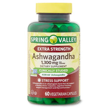 Cargar imagen en el visor de la galería, Spring Valley Ashwagandha 1300 Mg 60 Caps
