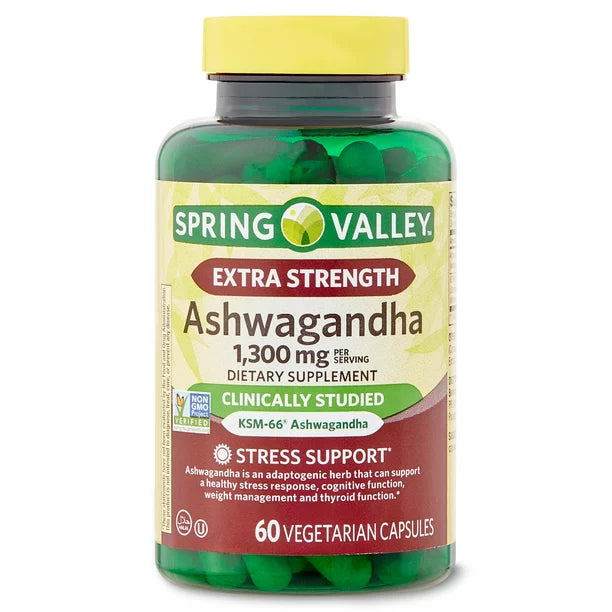 Spring Valley Ashwagandha 1300 Mg 60 Caps