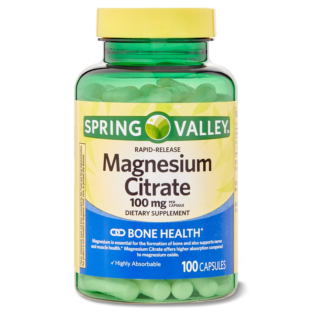 Citrato de Magnesio 100mg c/100 -- Spring Valley