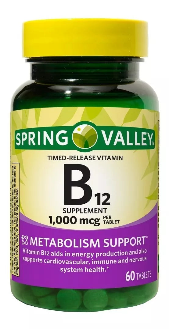 Spring Valley Vitamina B12 1000mcg C/60 - Americanas