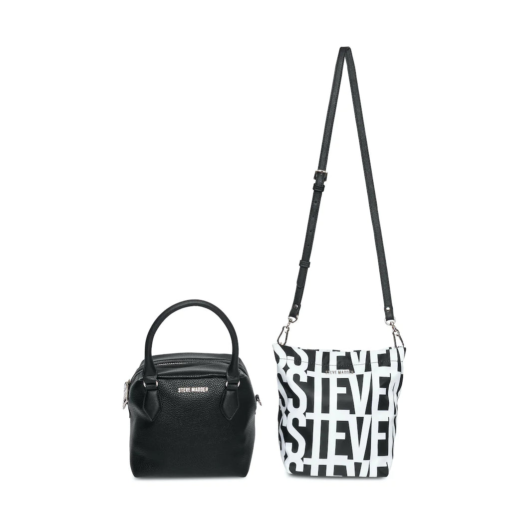 -- Steve Madden Bolsa Negra, con CrossBody Bamused -- ORIGINAL OUTLET