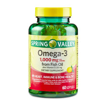 Cargar imagen en el visor de la galería, 60 Omega 3 - 1000mg - Spring Valley
