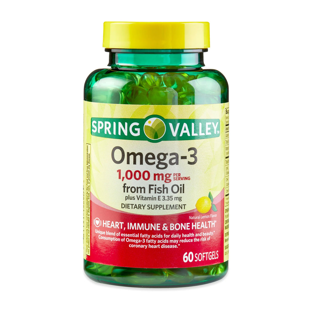 60 Omega 3 - 1000mg - Spring Valley