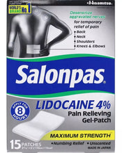 Cargar imagen en el visor de la galería, Parches Salonpas 10x14 Cms - 15 Pzas - Americano
