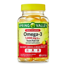 Cargar imagen en el visor de la galería, Omega 3 1000mg con 60 Softgel Spring Valley
