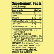 Cargar imagen en el visor de la galería, Omega 3 1000mg con 60 Softgel Spring Valley
