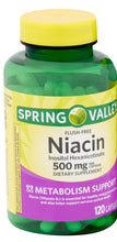 Cargar imagen en el visor de la galería, Niacina 500mg C/120 Spring Valley - Americano
