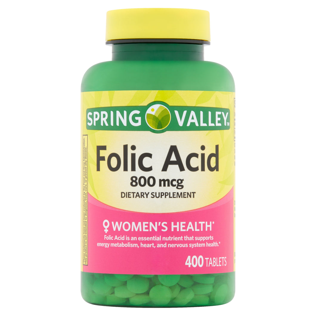 Acido Folico 800mcg C/400 Spring Valley - Americano