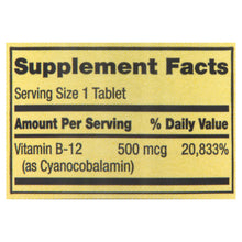 Cargar imagen en el visor de la galería, Vitamina B12 500mg, C/100 - Spring Valley
