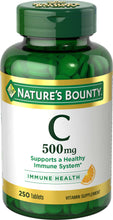 Cargar imagen en el visor de la galería, Natures Bounty Vitamina C 500 Mg C/250 Tabletas - Americana
