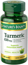 Cargar imagen en el visor de la galería, Natures Bounty Turmeric 450mg C/60 - Americano
