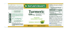 Cargar imagen en el visor de la galería, Natures Bounty Turmeric 450mg C/60 - Americano
