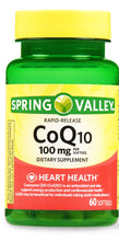 Cargar imagen en el visor de la galería, Spring Valley CoQ10 100mg C/60 Softgel
