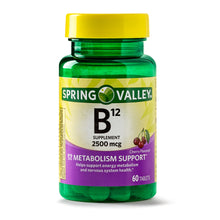 Cargar imagen en el visor de la galería, Spring Valley Vitamina B12 2500mcg C/60 - Americanas
