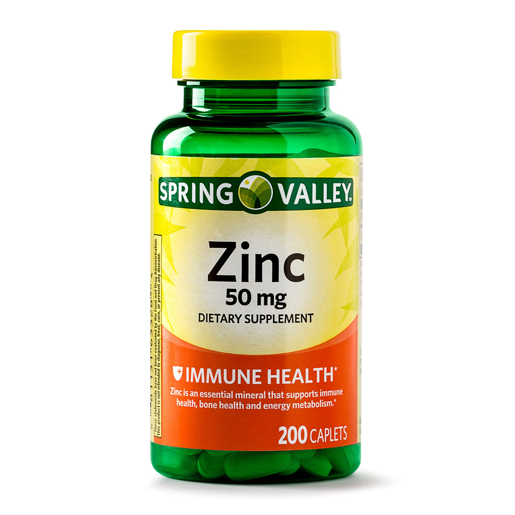 Spring Valley Zinc 50mg C/200 Tabletas