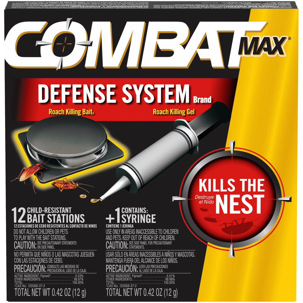 Mata Cucarachas Combat Max 12 Cebo +jeringa 12gms