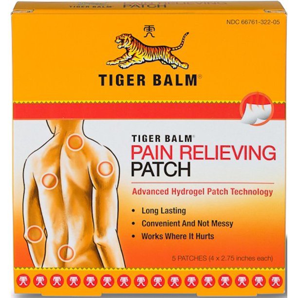 Tiger Balm 5 Parches Analgesicos 7 X 10 Cms