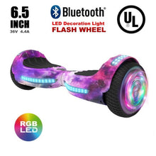 Cargar imagen en el visor de la galería, Hoverboard 3 modelos: Unicornio - Azul Cromado - Galaxia
