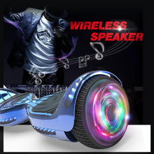 Cargar imagen en el visor de la galería, Hoverboard 3 modelos: Unicornio - Azul Cromado - Galaxia
