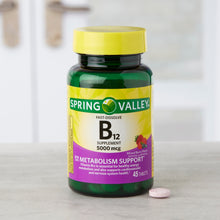 Cargar imagen en el visor de la galería, Spring Valley Vitamina B12 5000mcg c/45
