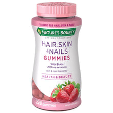 Cargar imagen en el visor de la galería, Gomitas Hair Nails &amp; Skin Natures Bounty - 220 gummies
