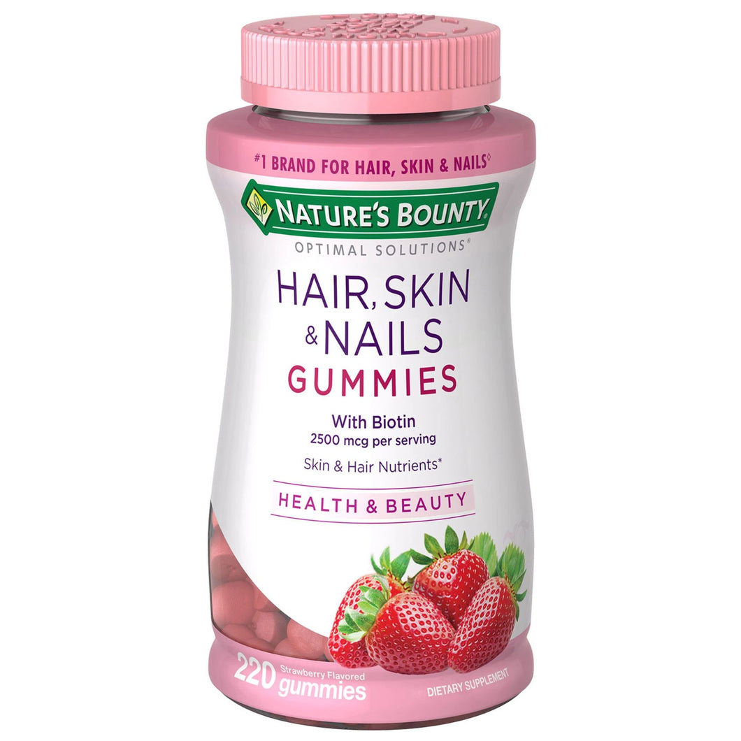 Gomitas Hair Nails & Skin Natures Bounty - 220 gummies