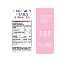 Cargar imagen en el visor de la galería, Gomitas Hair Nails &amp; Skin Natures Bounty - 220 gummies
