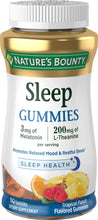 Cargar imagen en el visor de la galería, Natures Bounty Sleep Melatonina 3mg 60 Gomitas
