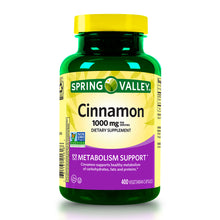 Cargar imagen en el visor de la galería, Spring Valley Canela 1000mg c/400 capsulas  - Cinnamon
