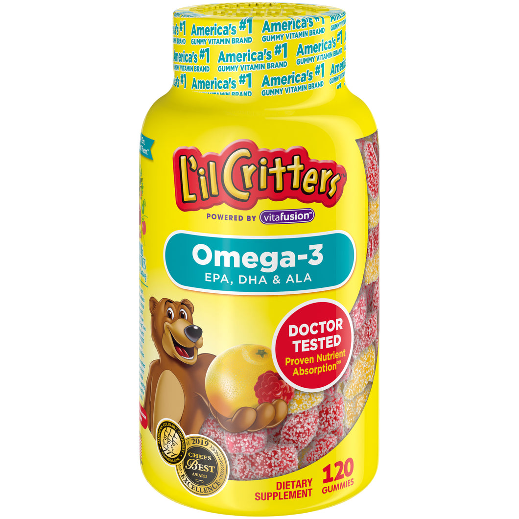 Kids - Niños Lil Critters Omega 3  c/120 gomitas