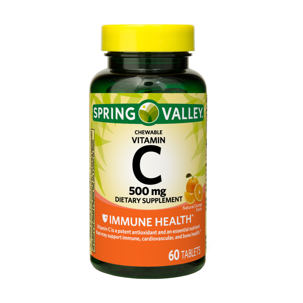 Spring valley vitamina c 500mg c/60 Tabletas Masticables