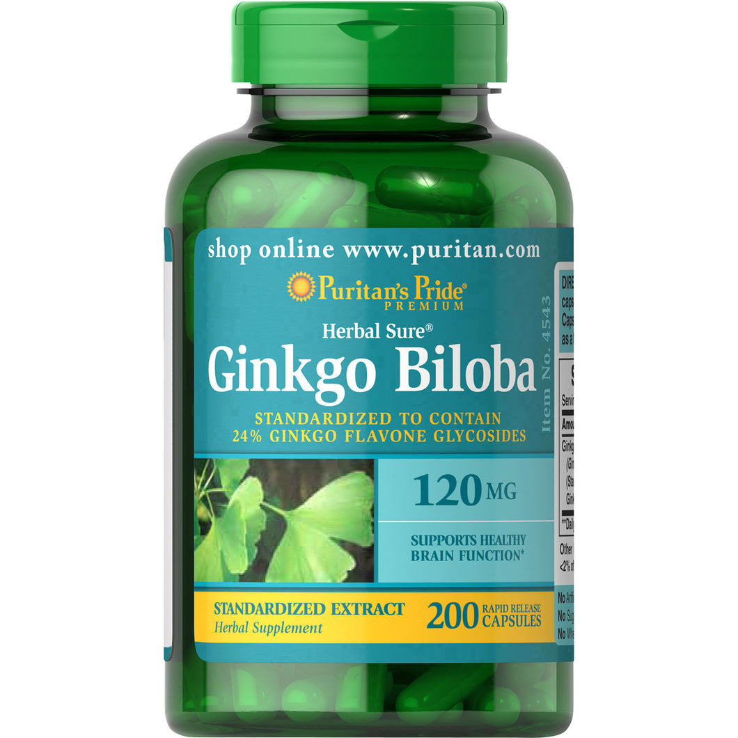 Puritan Pride Ginkgo Biloba 120mg c/200