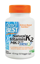 Cargar imagen en el visor de la galería, Doctor Best K2 MK7 MenaQ7 45 mcg c/60 caps
