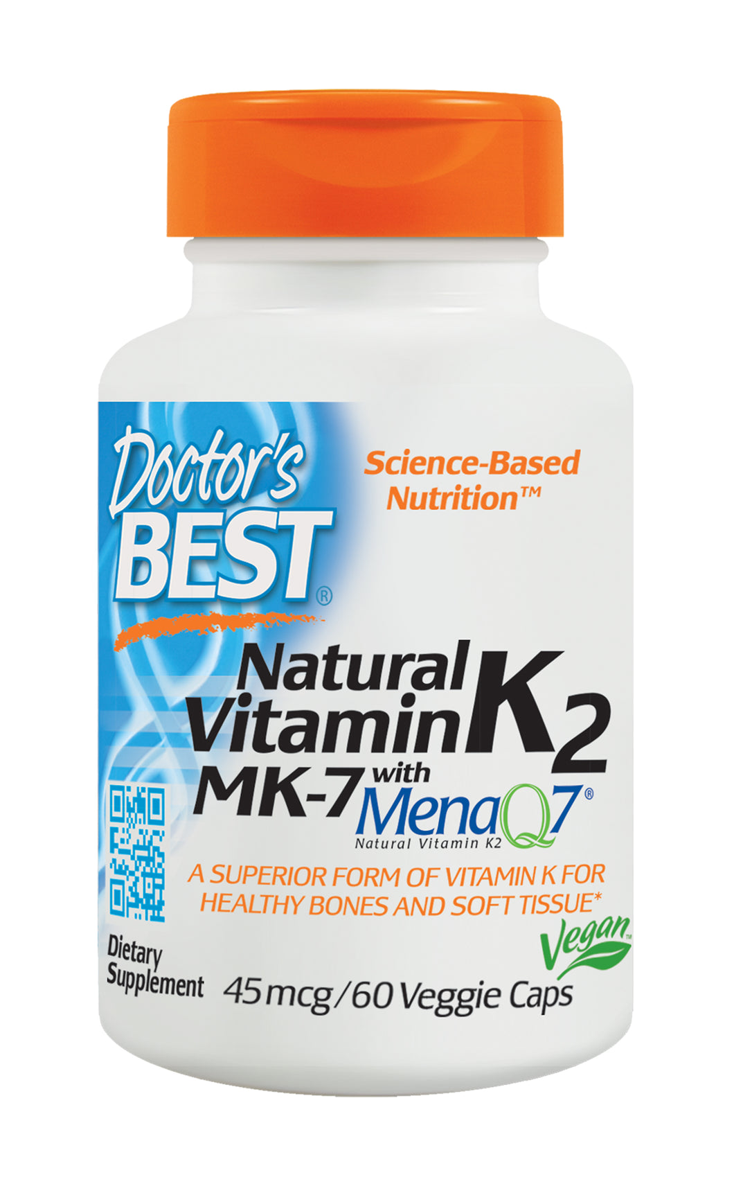 Doctor Best K2 MK7 MenaQ7 45 mcg c/60 caps