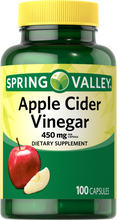 Cargar imagen en el visor de la galería, Vinagre De Sidra Manzana 450 mg c/100 ** Spring Valley
