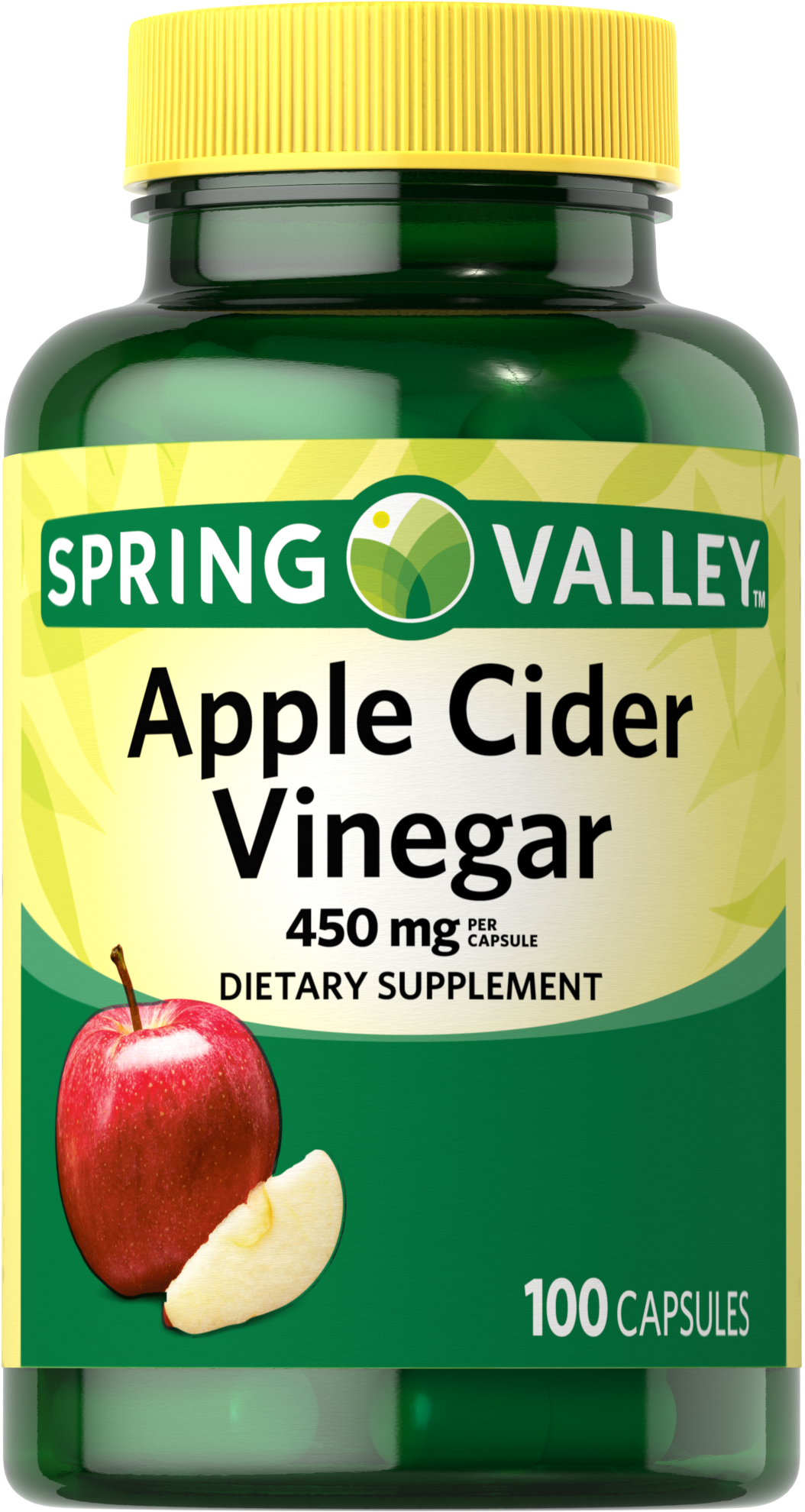 Vinagre De Sidra Manzana 450 mg c/100 ** Spring Valley