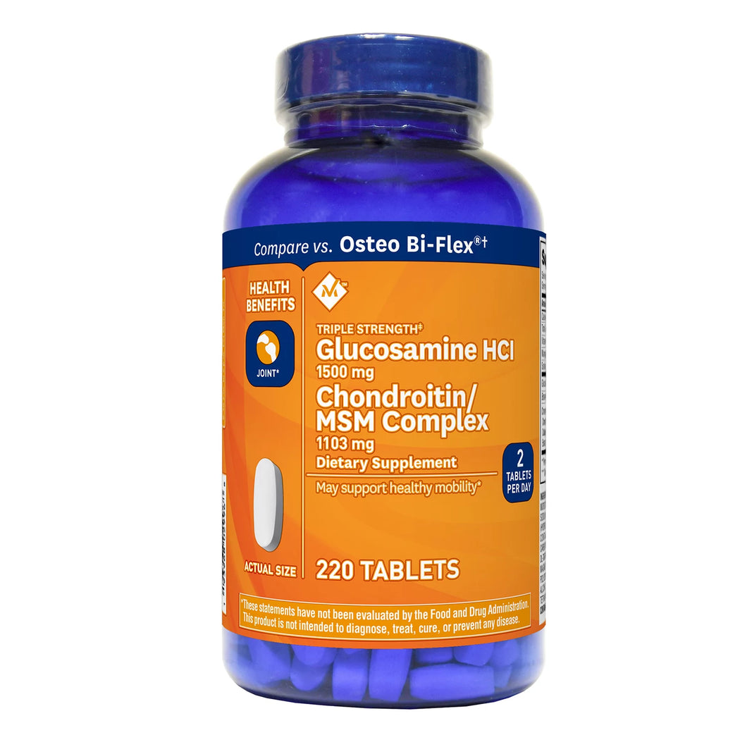 Glucosamina 1500mg + Condroitina 1103mg (osteoartritis) ** 220 Tabletas - Members Mark