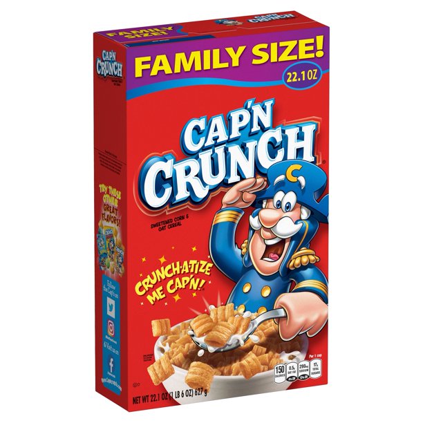 Cereal Capitan Crunch Family Size 22 oz 627g ** ORDEN MINIMA : 2 CAJAS