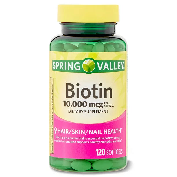 Biotina 10000 mcg -- Spring Valley c/120 Softgel