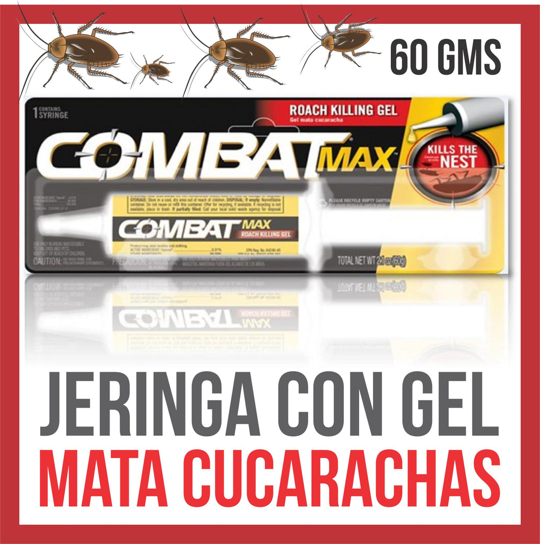 Combat Max Jeringa Americana Veneno Mata Cucarachas 60g